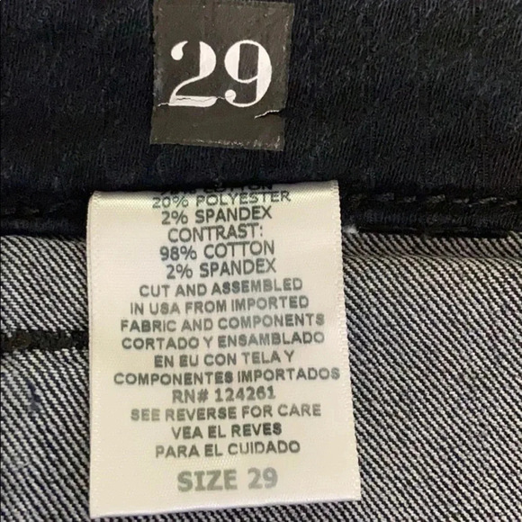 Design Lab Patchwork Coated Denim Jeggings - Size 29 - Picture 5 of 8